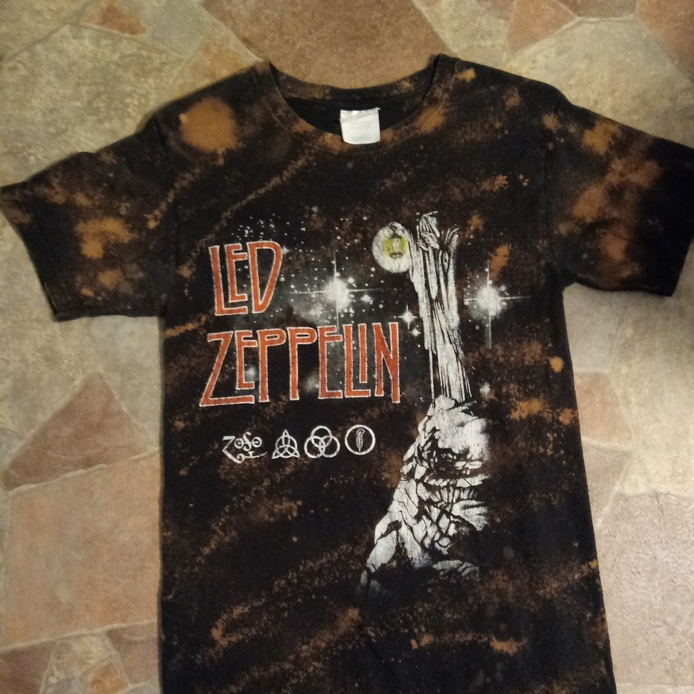 Led Zeppelin Ruins Zoso Custom Bleach Design